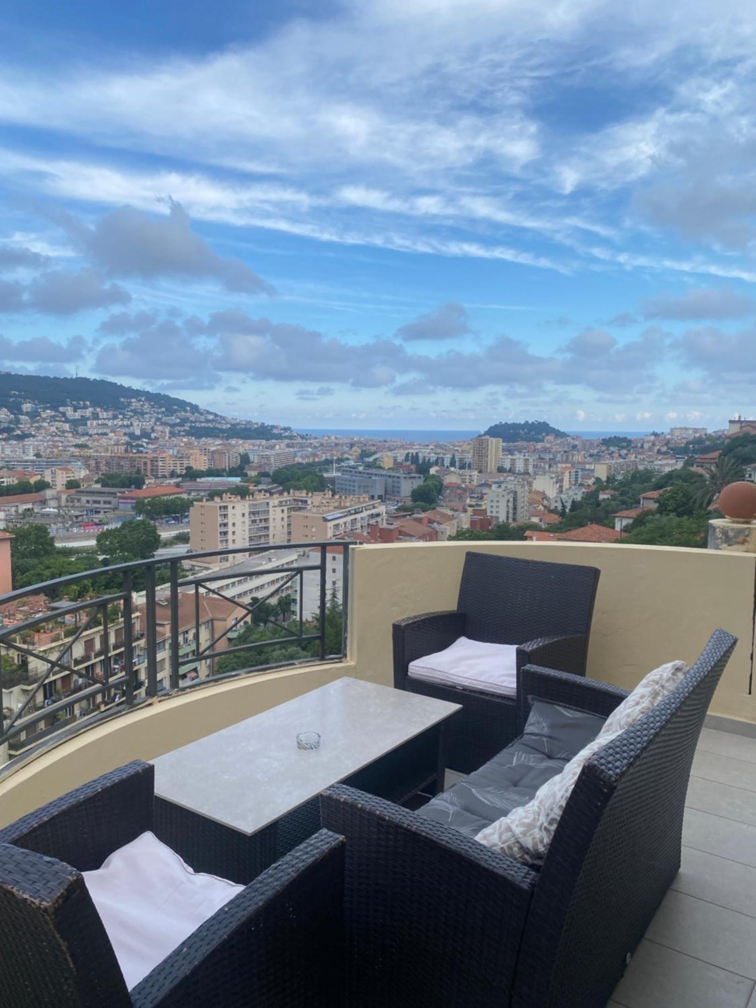 Appartement-Nice 01 Vue Mer - Panoramique Wifi-Parking Exteriér fotografie